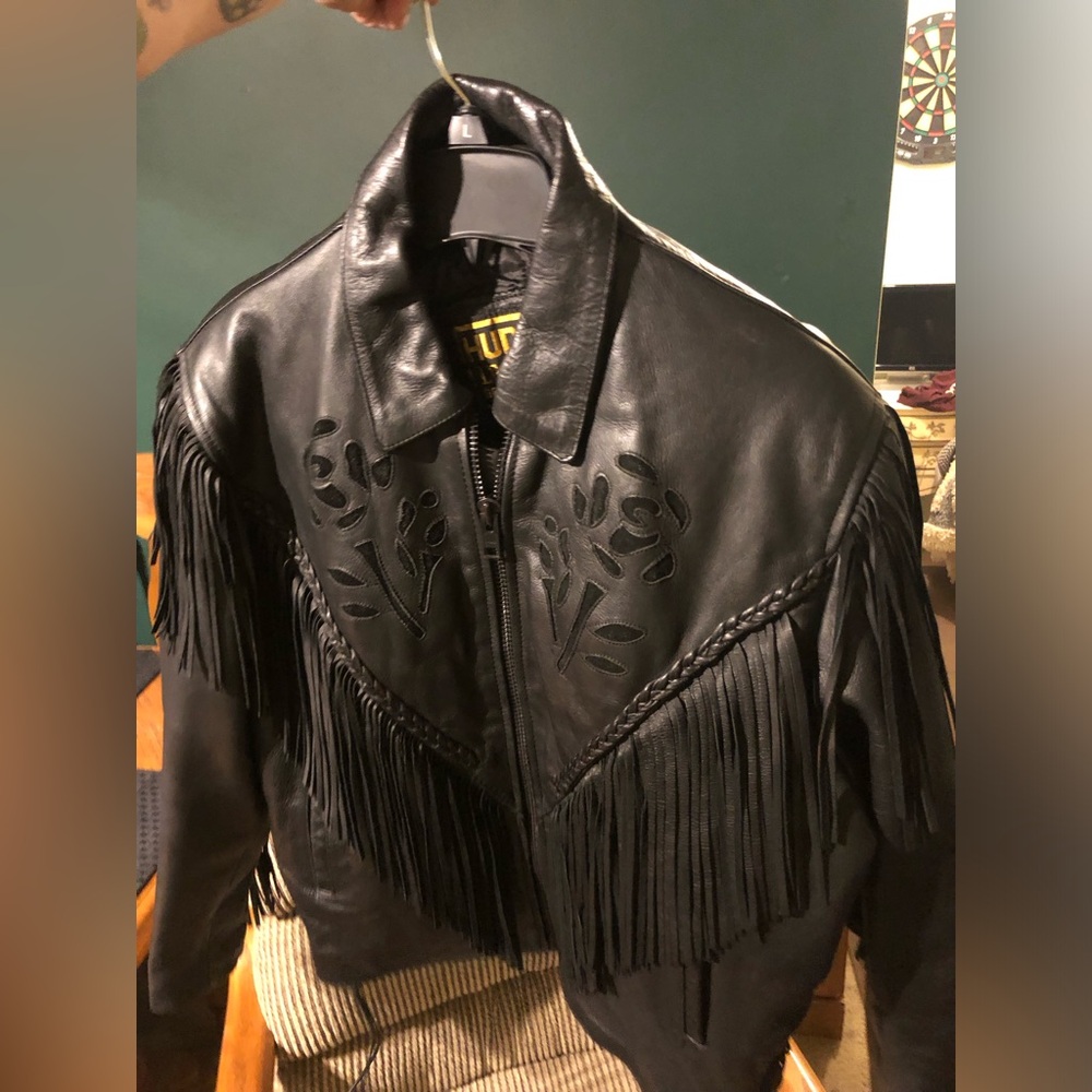 Hudson leather women motorcycle jacket original price $600